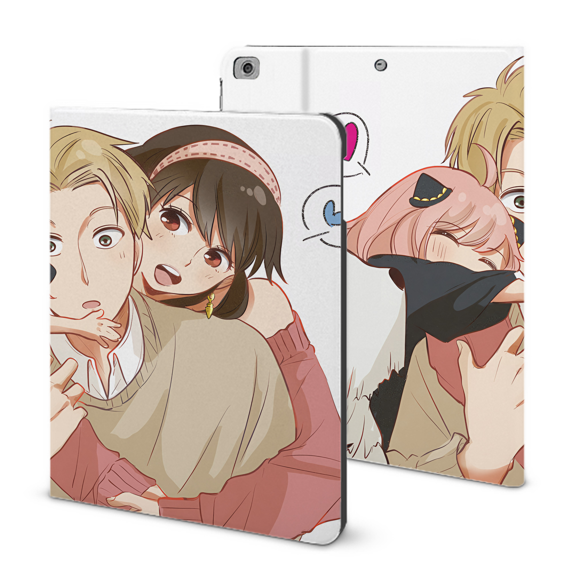 （画像用） SPY×FAMILY间谍家家酒 IPad ケース ブック型 PUレザー TPU 耐衝撃 軽量 薄型 ペン収納なし 全面保護 IPad 各モデル対応